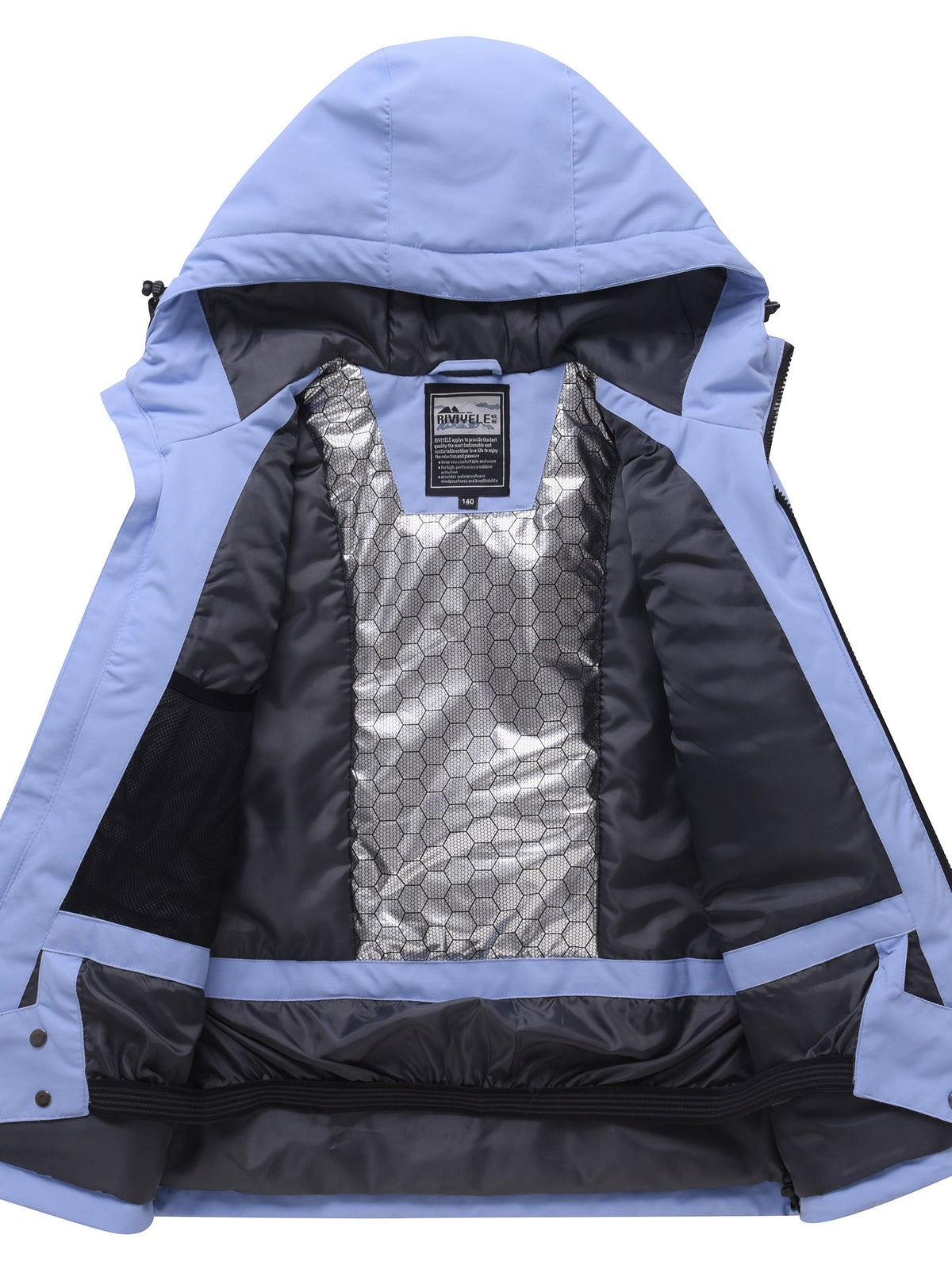 kids solid color snow jacket view 14