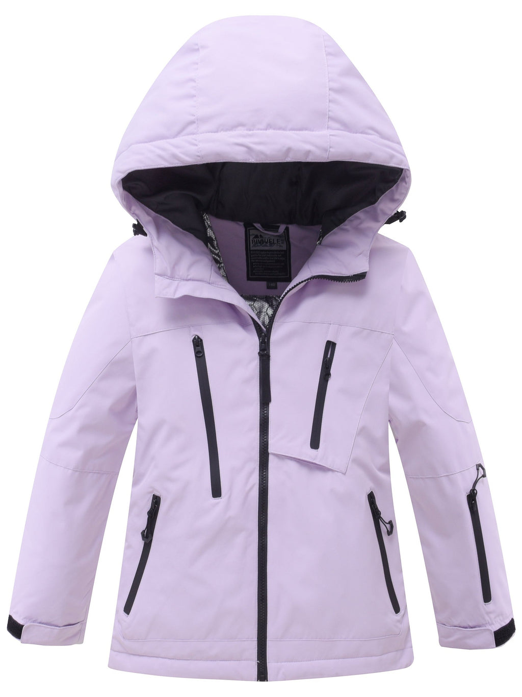 kids solid color snow jacket view 30
