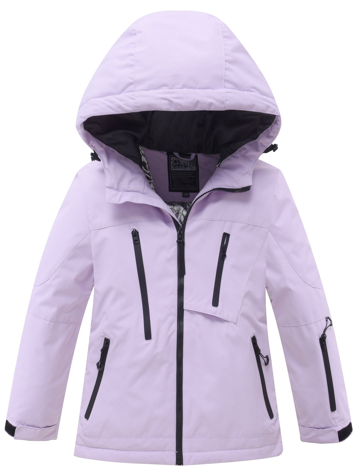 kids solid color snow jacket view 30