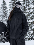 black ski jacket back view
