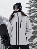 gray insulated snow jacket