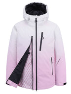 pink ski jacket flat view