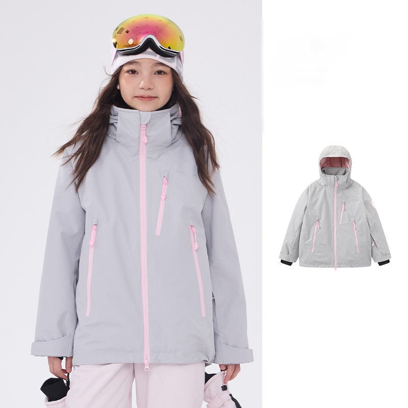 Kids' 3L shell ski jacket flat product view