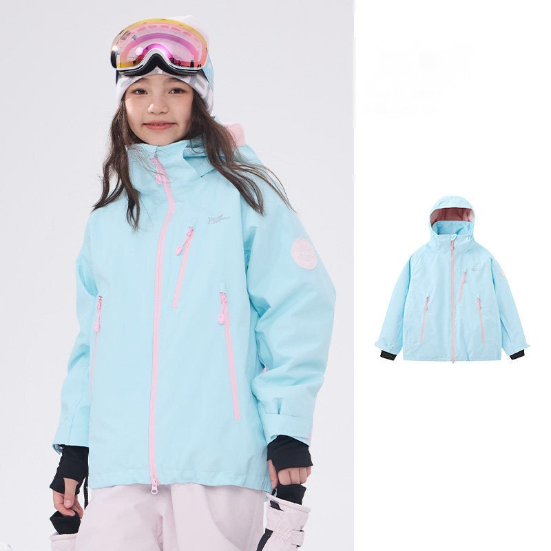 Kids' 3L shell ski jacket flat product view
