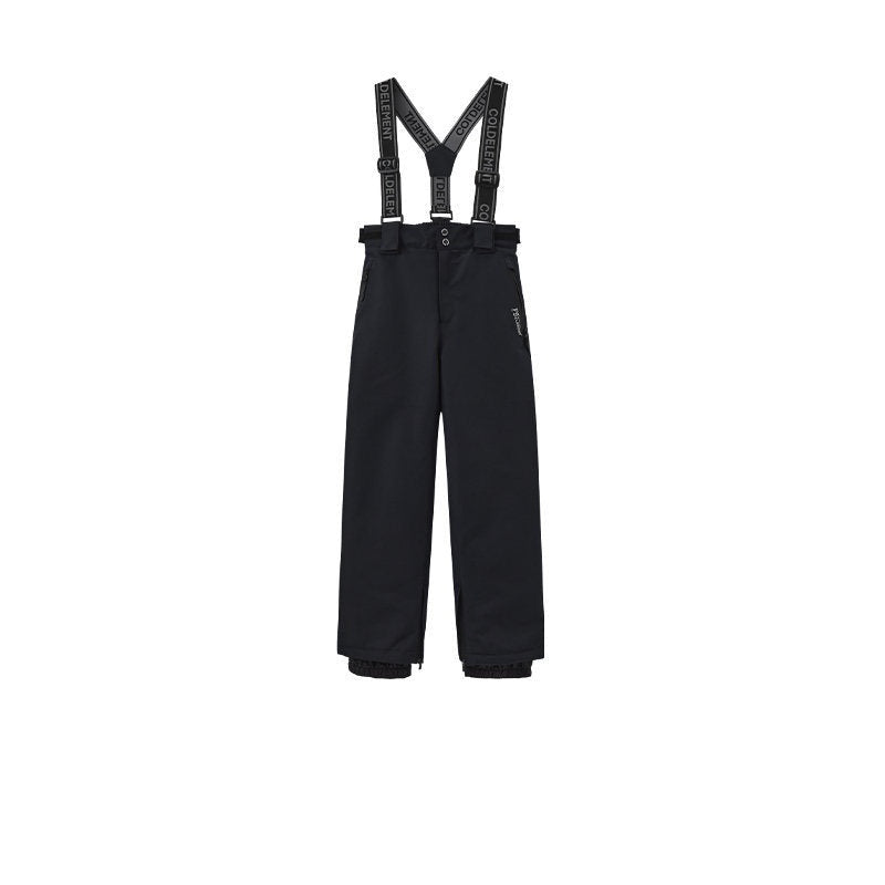 Kids' 3L Seam-Sealed Insulated Ski Bibs in Black
