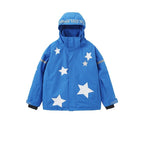 Blue kids 3L ski jacket flat product view